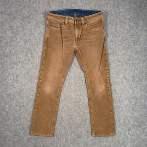 Diesel Brown Corduroy Flat Front Straight Leg Cord Pants Men's Size 29x26